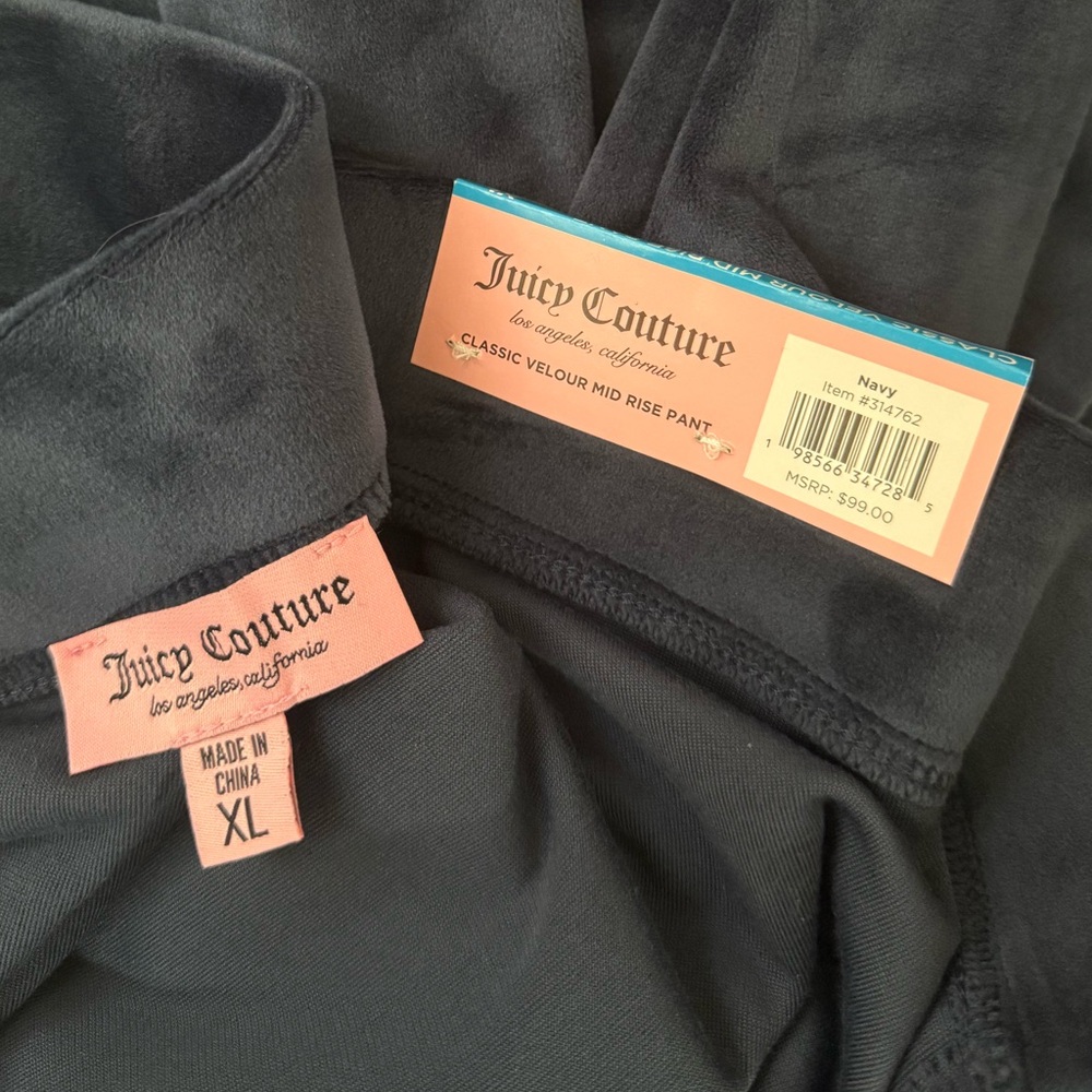 Juicy Couture Classic Velour Mid Rise Pants - Picture 5 of 5